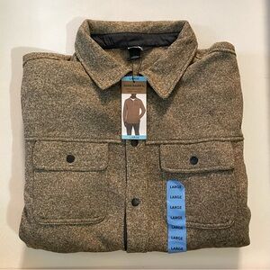 Eddie Bauer sweater fleece shirt jacket size large men’s NWT!